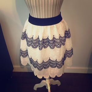 Annabella Scalloped skirt (Francesca’s)